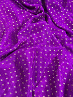 Magenta Pure Khaddi Crep Silk Banarasi Saree