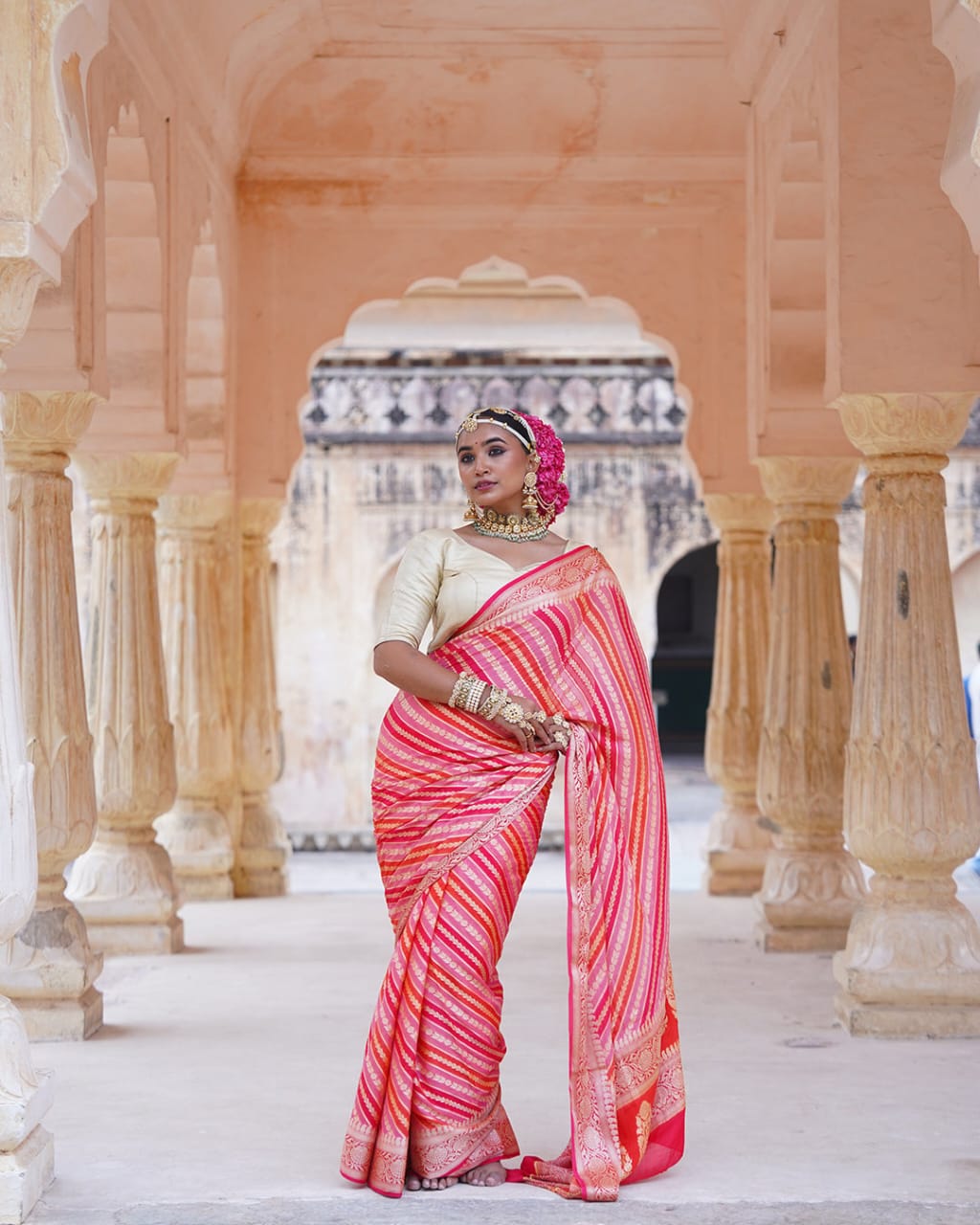 Rangkat Pure Chiffon Silk Banarasi Saree