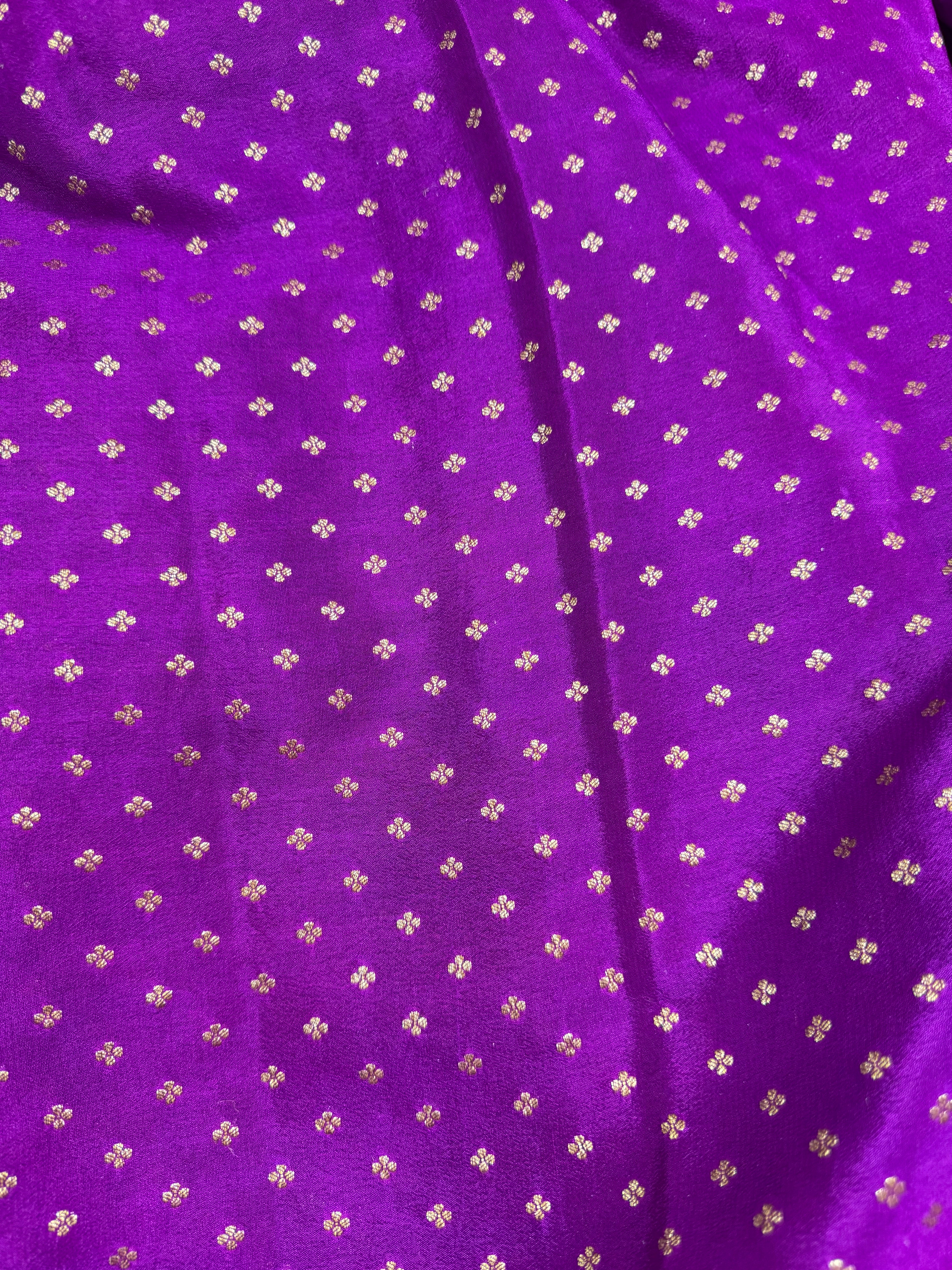 Magenta Pure Khaddi Crep Silk Banarasi Saree