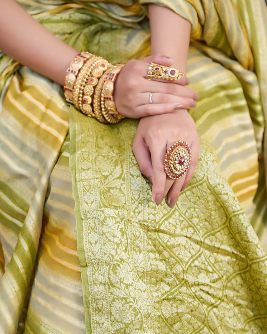 Rangkat Pure Chiffon Silk Banarasi Saree