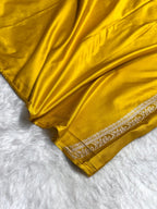 Yellow Meenakari Mashru Katan Silk Banarasi Saree