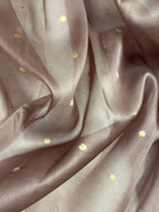 Brown Pure Kora Organza Silk Banarasi Saree