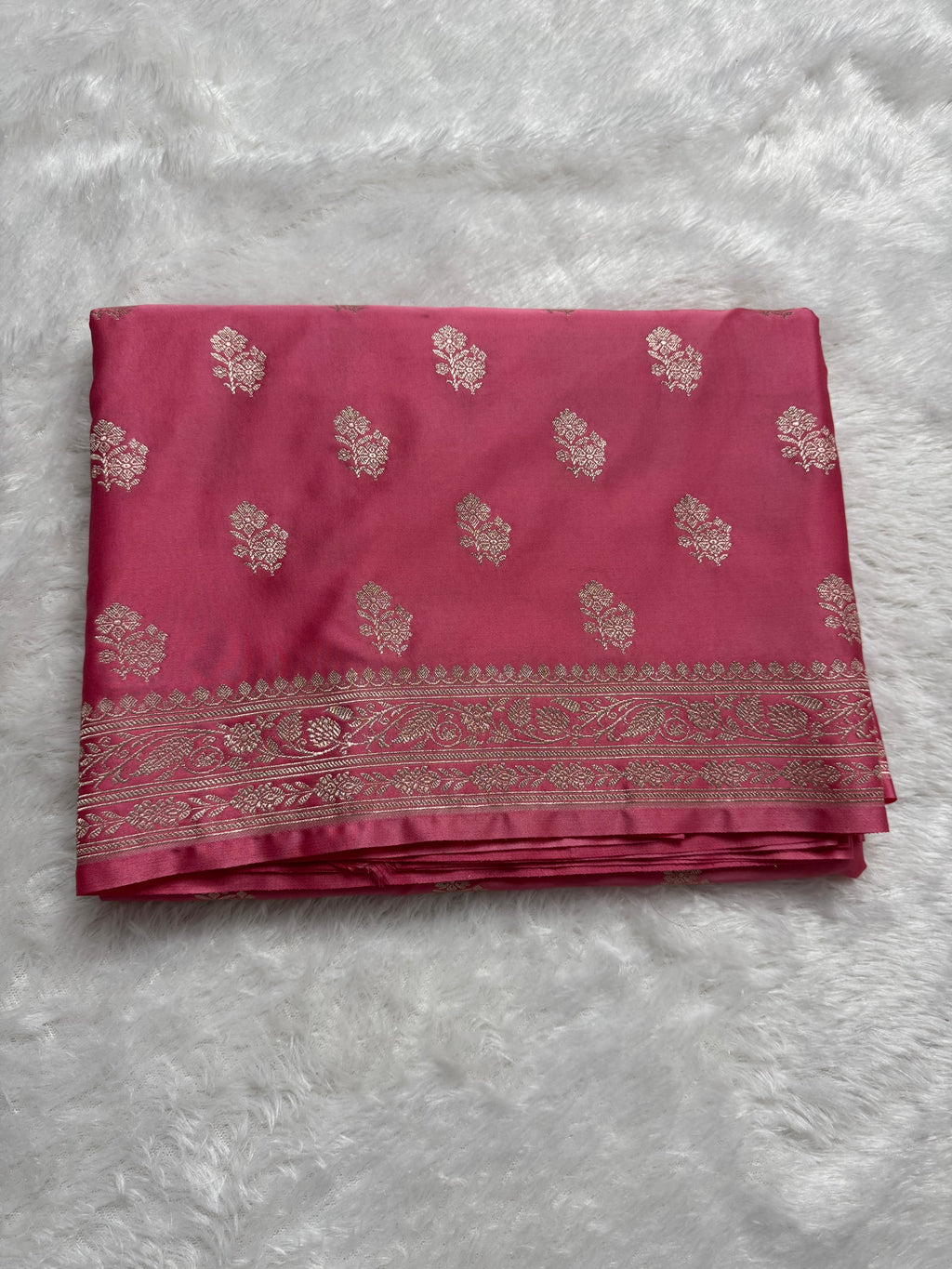 Pink Mashru Katan Silk Banarasi Saree