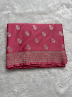 Pink Mashru Katan Silk Banarasi Saree