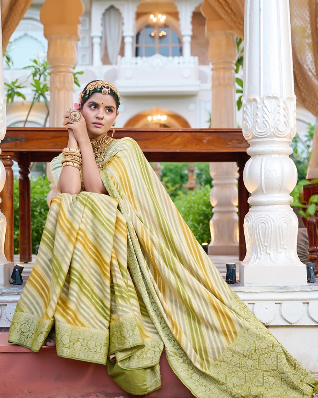 Rangkat Pure Chiffon Silk Banarasi Saree