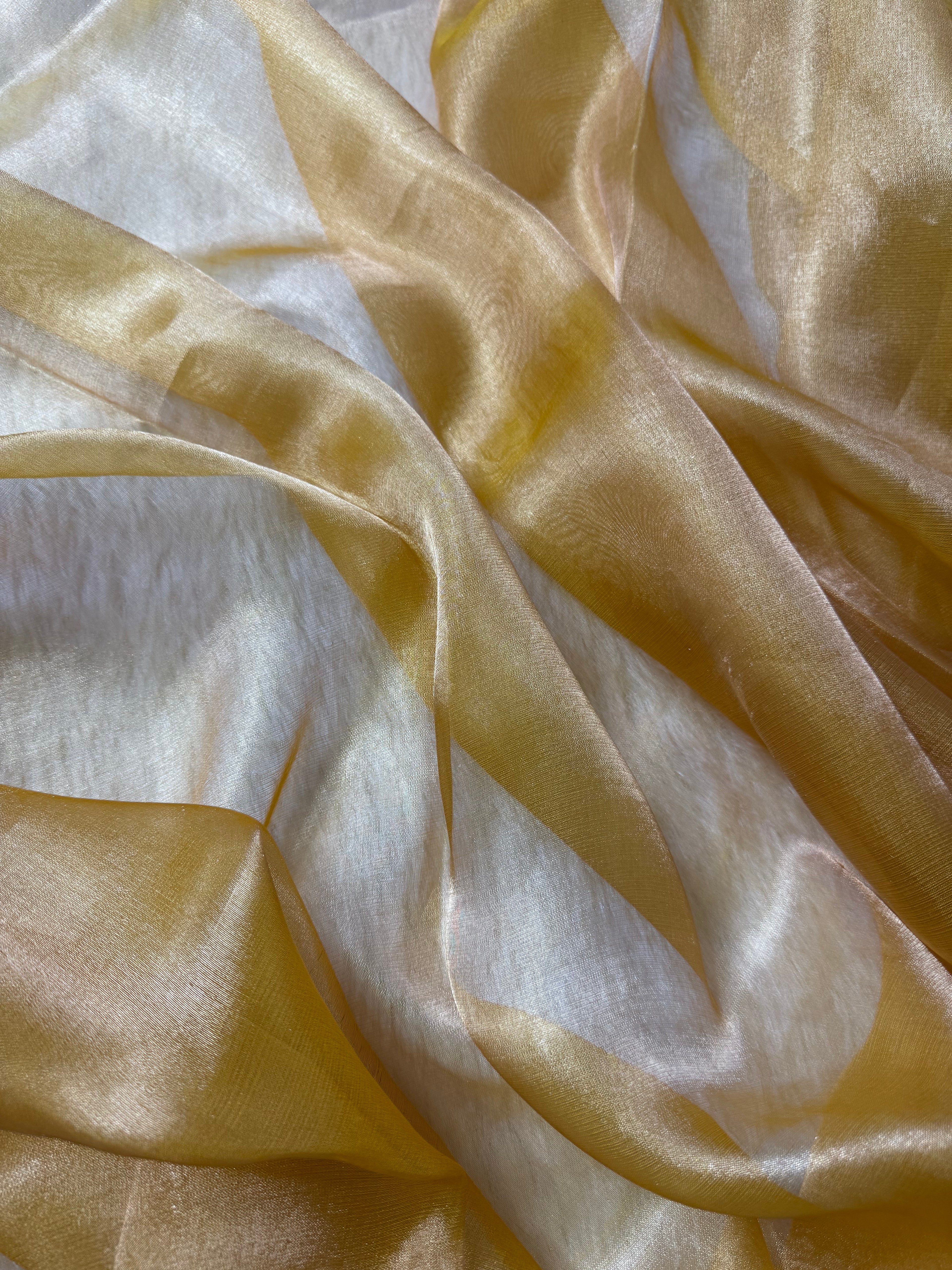 Yellow Tissue Silk Banarasi Saree