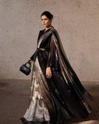 Black Pure Glass Tissue Silk Banarasi Saree