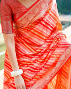 Rangkat Pure Chiffon Silk Banarasi Saree
