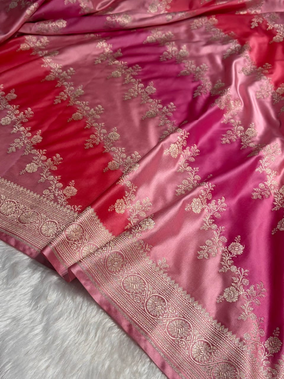 Rangkat Mashru Katan Silk Banarasi Saree