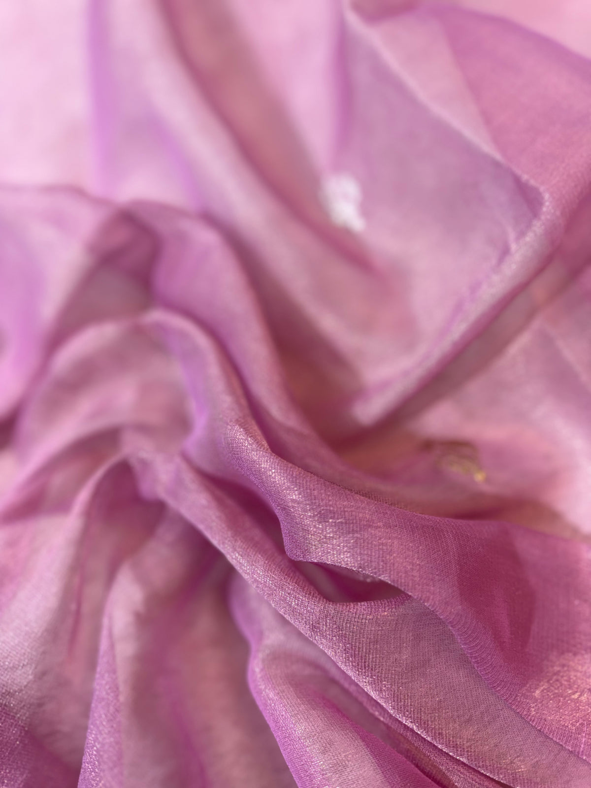 Pink Pure Khaddi Tissue Chiffon Sona & Roopa Meenakari Banarasi Saree
