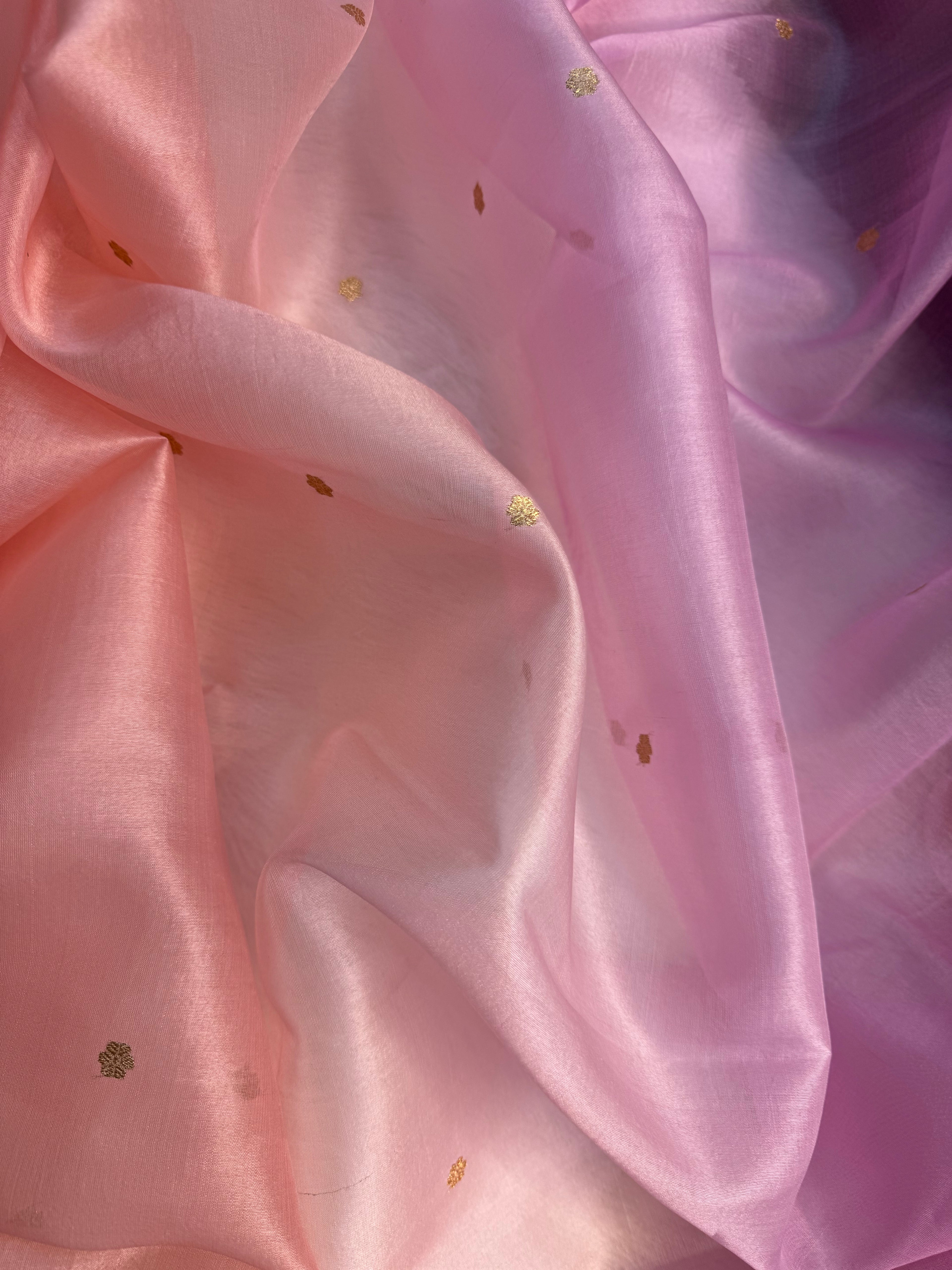 Pastels Shades Pure Kora Organza Silk Banarasi Saree