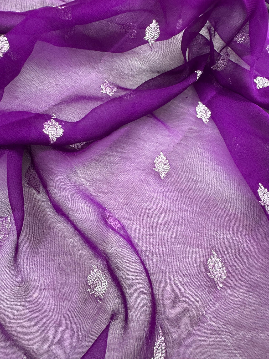 Jamuni Pure Khaddi Chiffon Silk Banarasi Saree