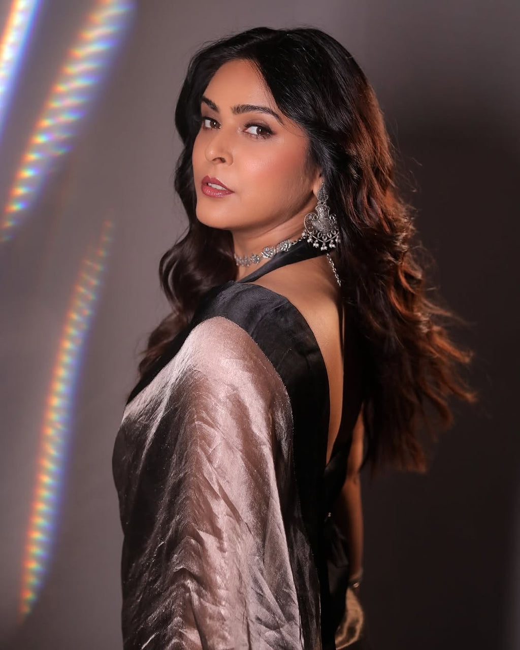 Black Pure Glass Tissue Silk Banarasi Saree