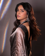Black Pure Glass Tissue Silk Banarasi Saree