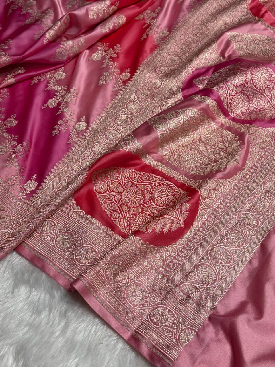 Rangkat Mashru Katan Silk Banarasi Saree