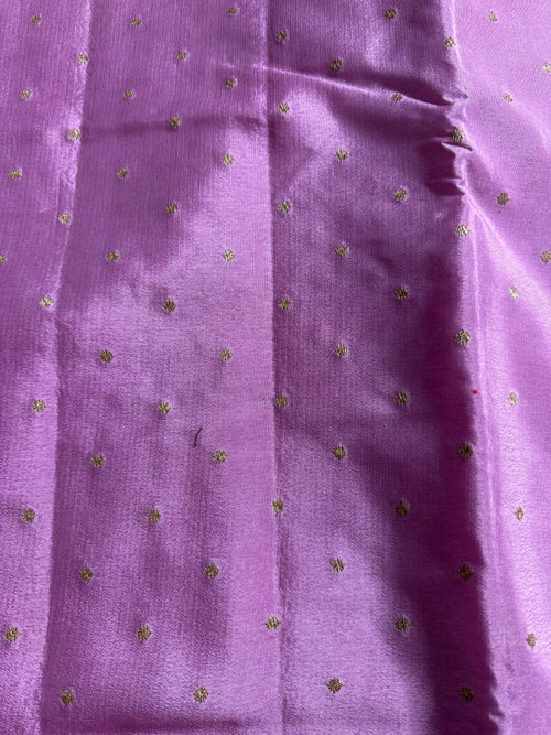 Dark Navy Blue & Pastel Pink Pure Khaddi Crep Silk Banarasi Saree