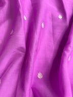 Lavender Pure Khaddi Chiffon Silk Banarasi 3d Saree
