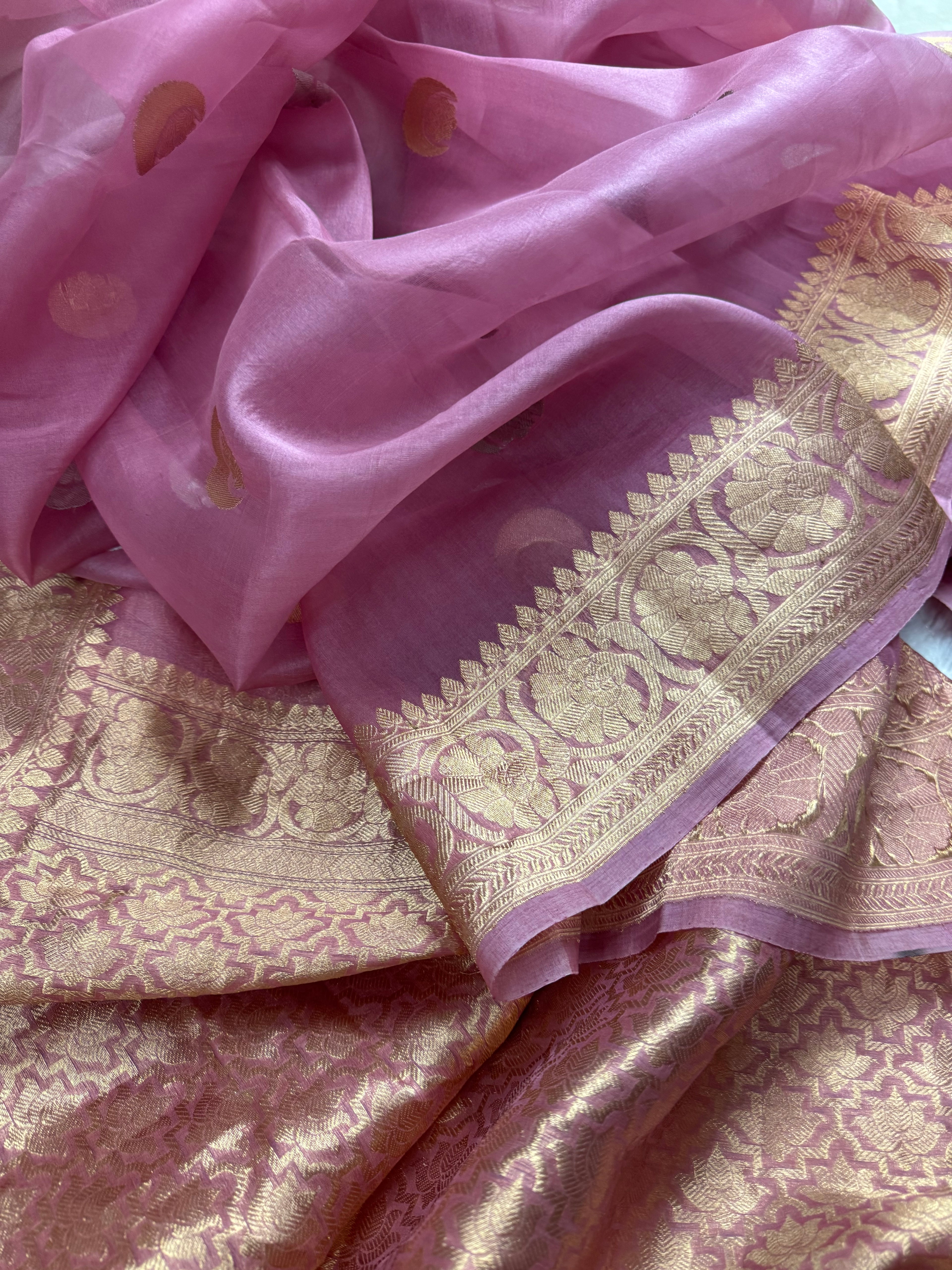 Chand Tara Sona & Roopa Pure Kora Organza Silk Banarasi Saree