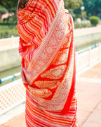 Rangkat Pure Chiffon Silk Banarasi Saree