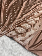 Warm Coffee Brown Mashru Katan Silk Banarasi Saree