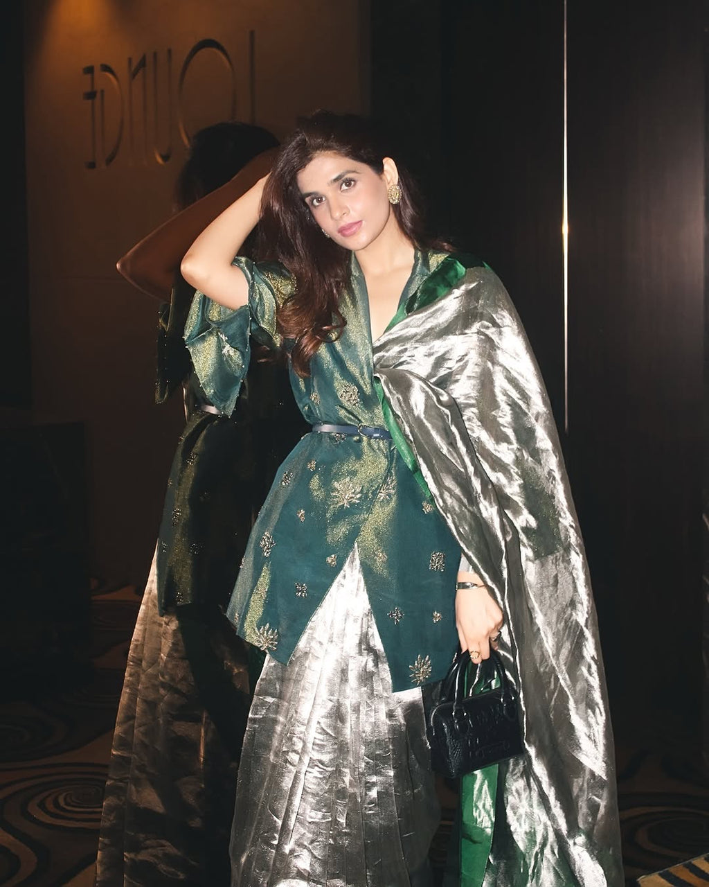 Green Pure Glass Tissue Silk Banarasi Saree