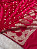 Rani Pink Mashru Katan Silk Banarasi Saree