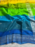 Rangkat Pure Khaddi Chiffon Silk Banarasi Saree