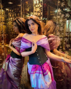 Purple Stripe Tissue Silk Banarasi Saree