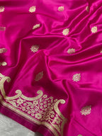 Rani Pink Mashru Katan Silk Banarasi Saree