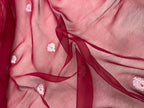 Deep Wine Red Pure Khaddi Chiffon Silk Banarasi Saree