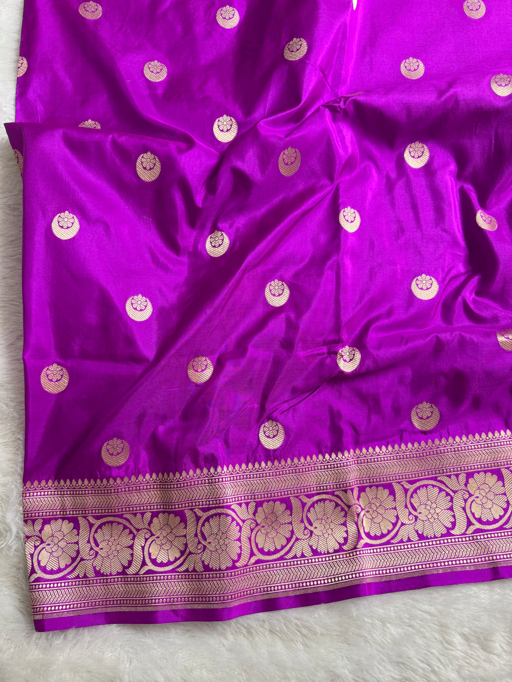 Lavender Chand Tara Pure Katan Silk Banarasi Saree