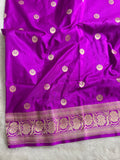 Lavender Chand Tara Pure Katan Silk Banarasi Saree