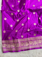 Lavender Chand Tara Pure Katan Silk Banarasi Saree