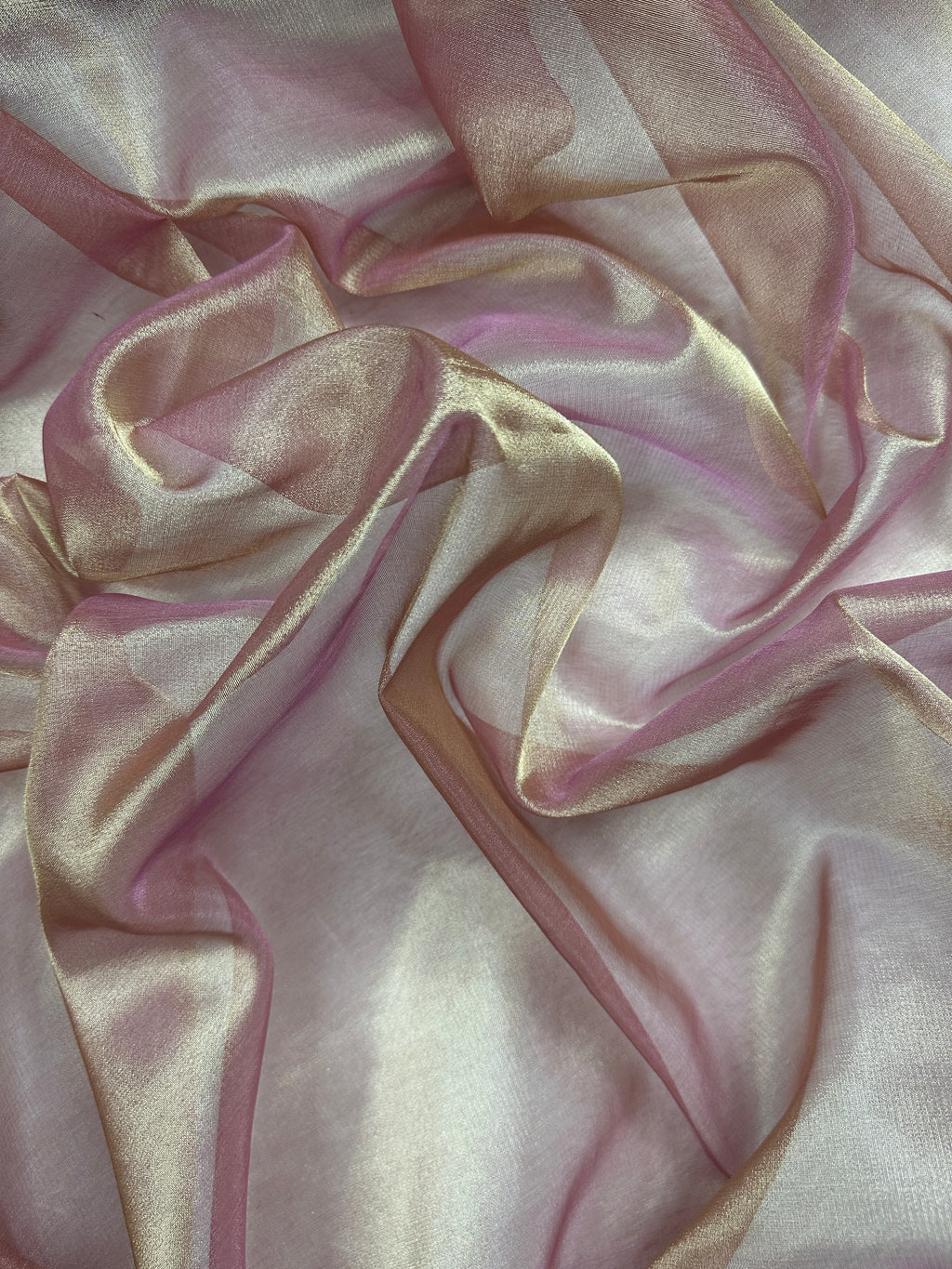 Blush Pink Beautiful Lace Border Tissue Silk Banarasi Saree