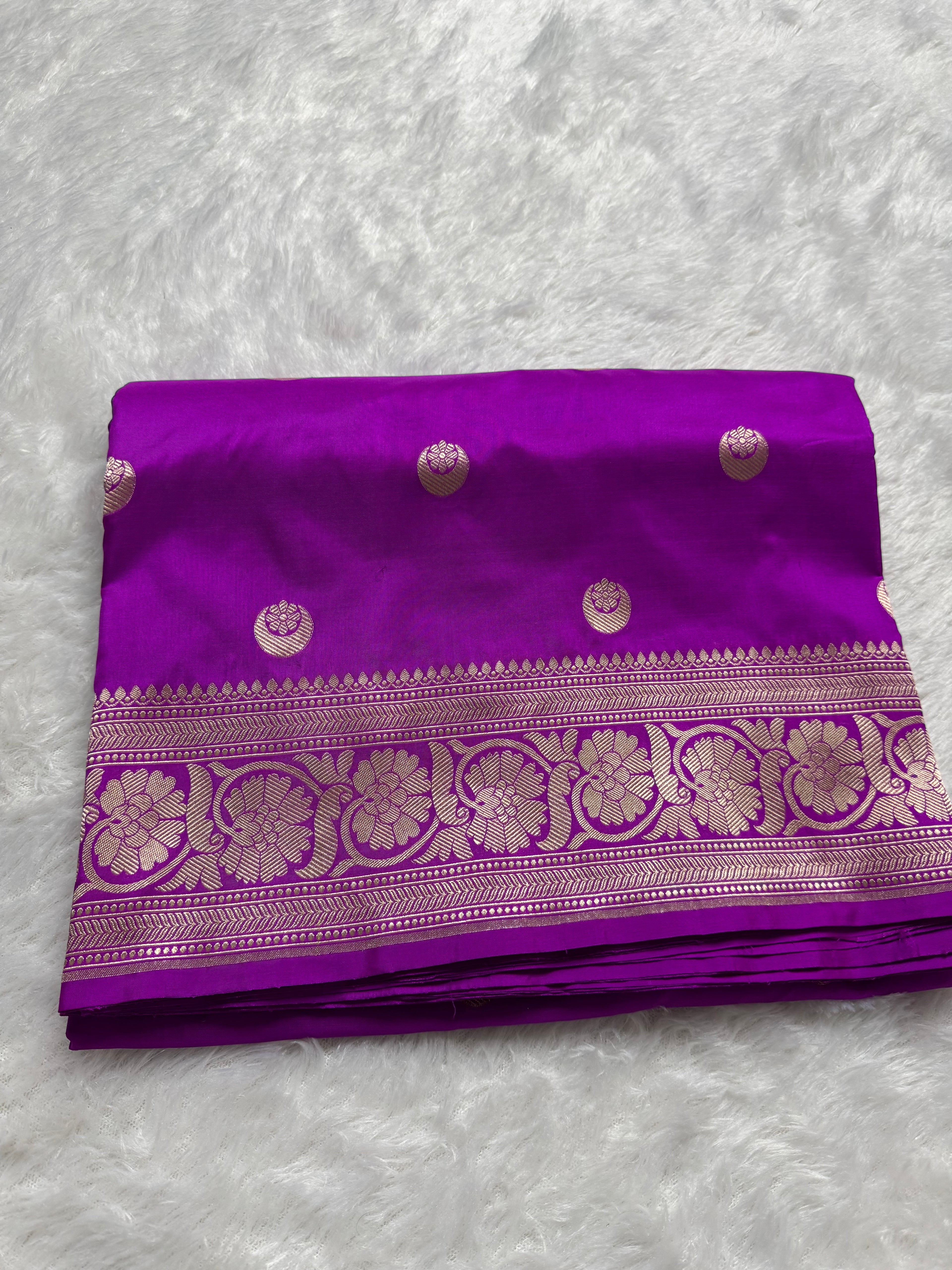 Lavender Chand Tara Pure Katan Silk Banarasi Saree