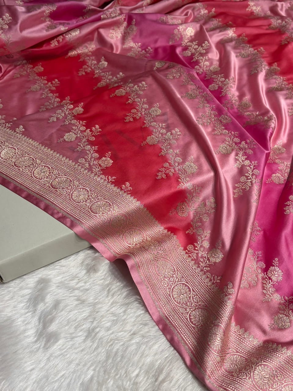Rangkat Mashru Katan Silk Banarasi Saree