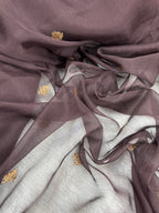 Chocolate Brown Pure khaddi Chiffon Silk Banarasi Saree