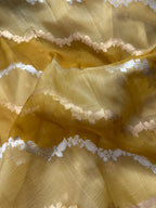 Rangkat Pure Kora Organza Sona & Roopa Zari Stripe Weaving Banarasi Saree