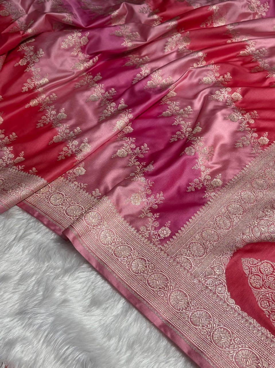Rangkat Mashru Katan Silk Banarasi Saree