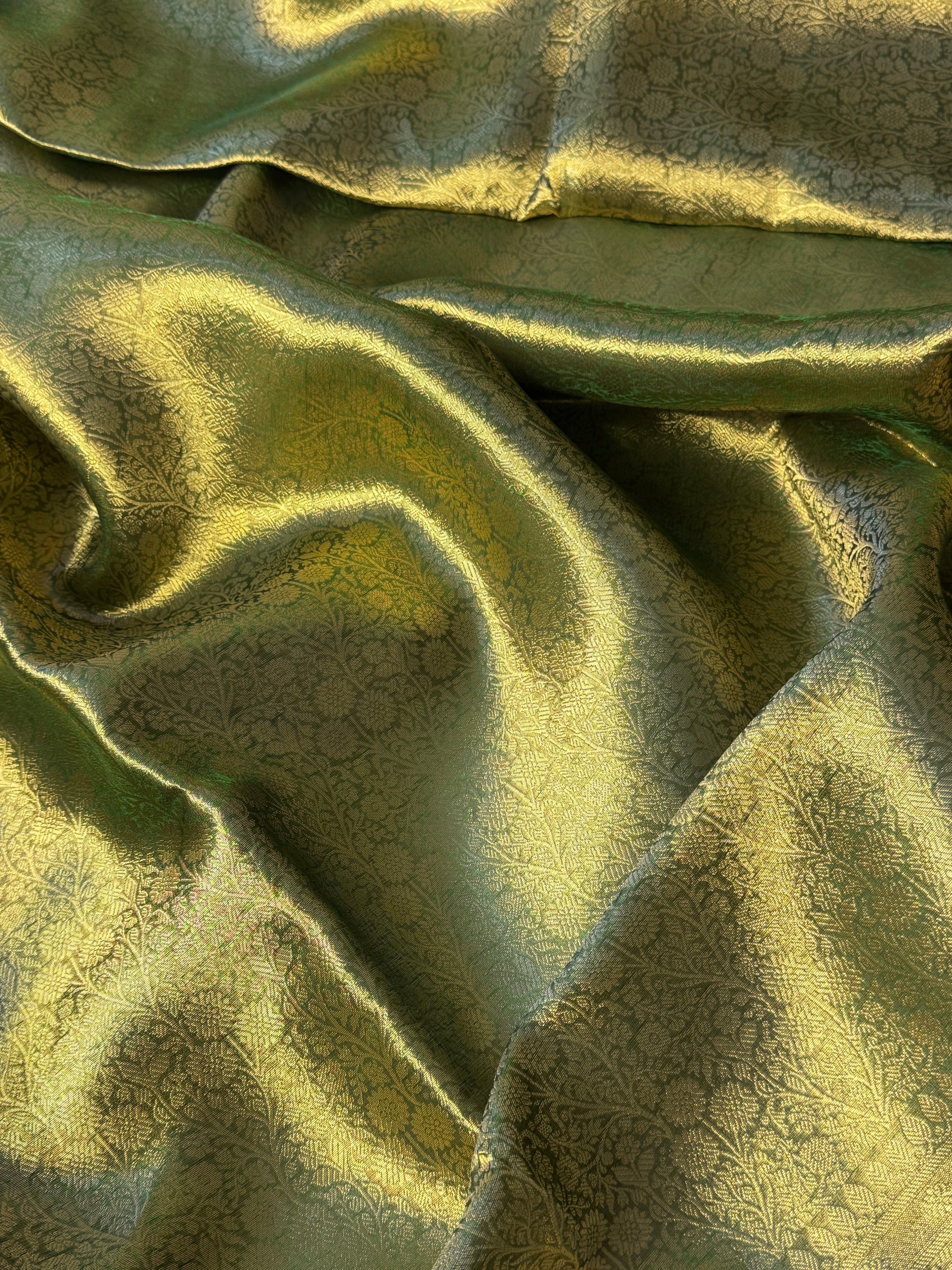 Dark Green Pure Tissue Silk Banarasi Saree