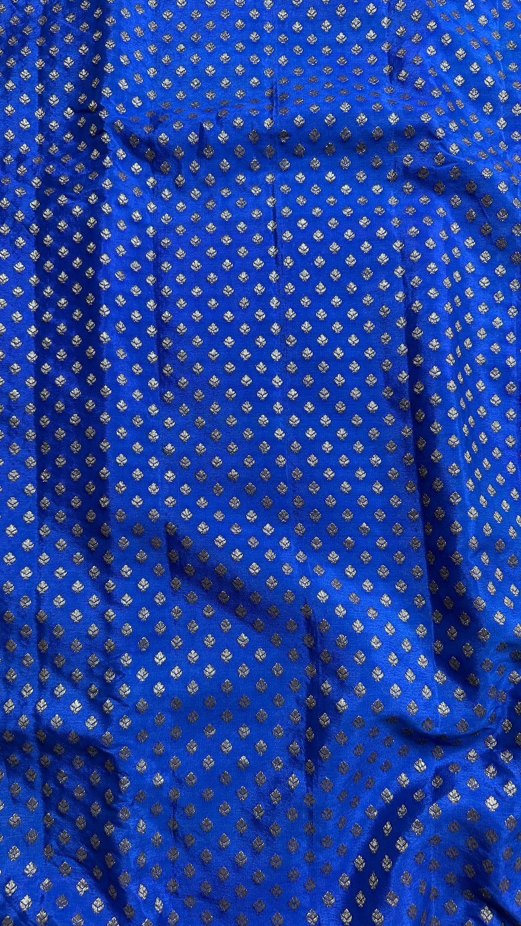 Royal Blue Pure Khaddi Crep Silk Banarasi 3d Saree