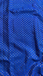 Royal Blue Pure Khaddi Crep Silk Banarasi 3d Saree