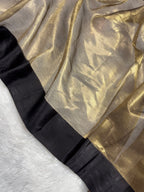 Black Pure Glass Tissue Silk Banarasi Saree