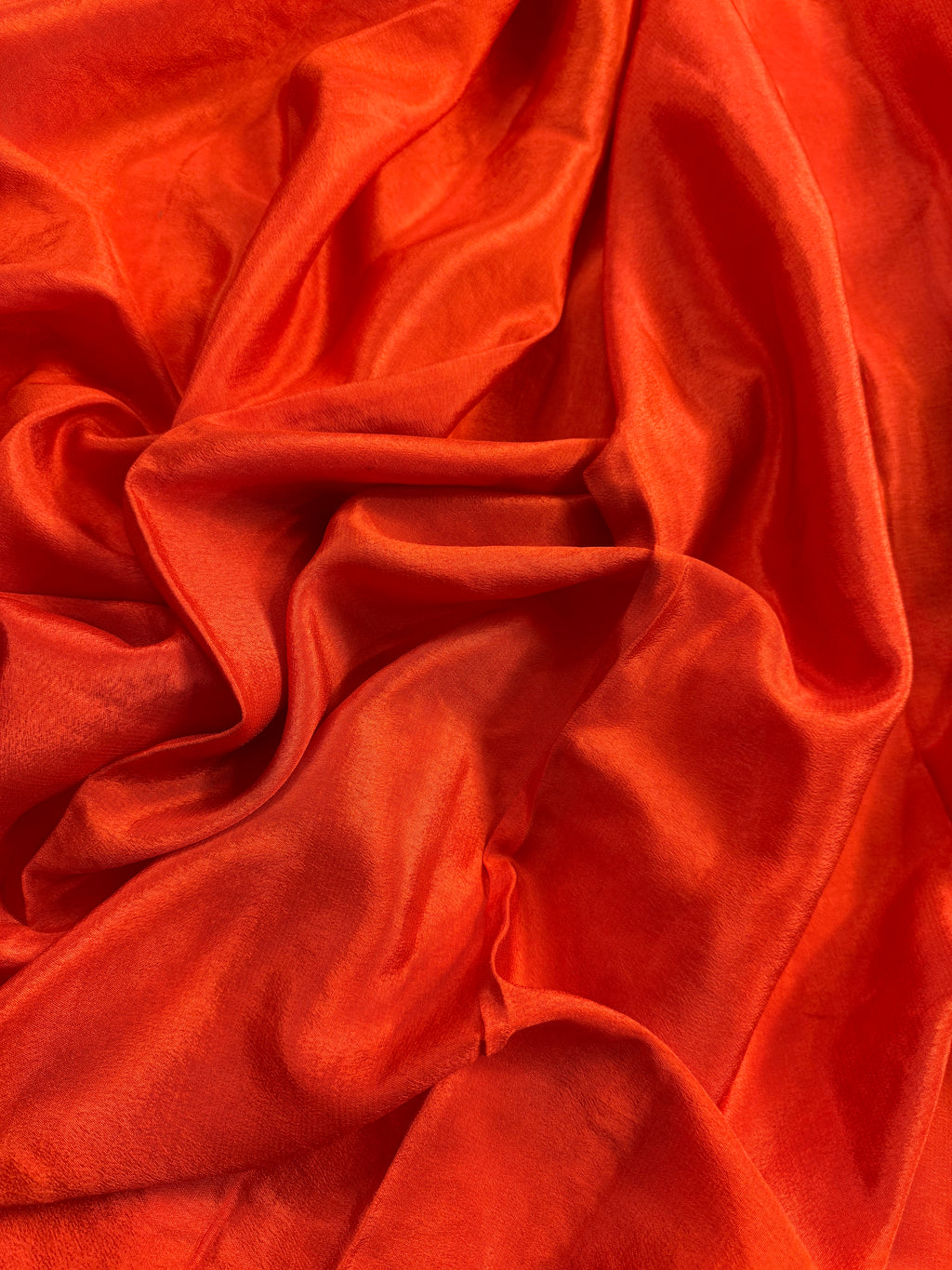 Rust Pure Khaddi Crep Silk Banarasi Saree