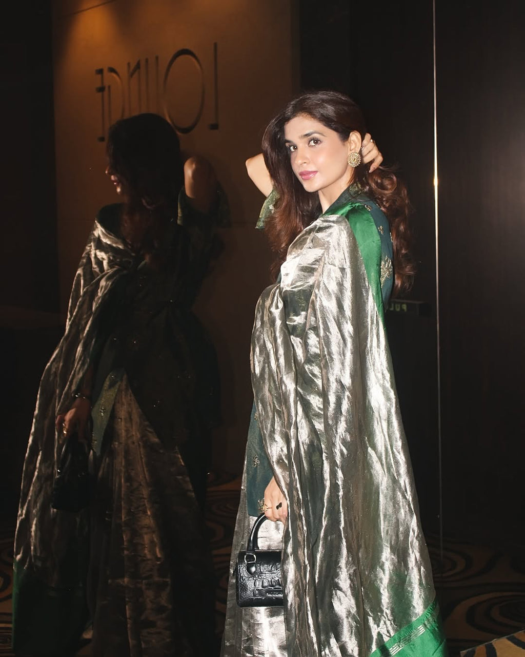 Green Pure Glass Tissue Silk Banarasi Saree