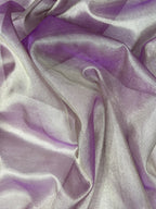 Lavender Tissue Silk Banarasi Saree With Designer Lace Work
