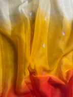 Half & Half Pure Khaddi Chiffon Silk Banarasi Saree