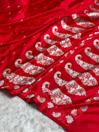 Red Sona Roopa Mashru Katan Silk Banarasi Saree