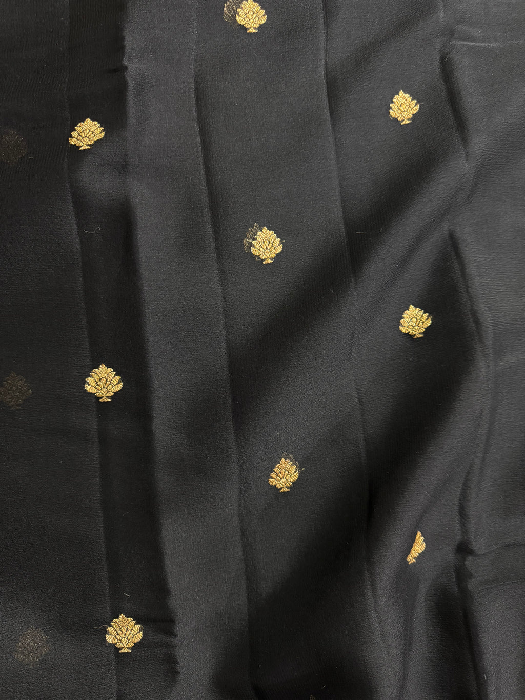 Black Pure khaddi Chiffon Silk Banarasi Saree