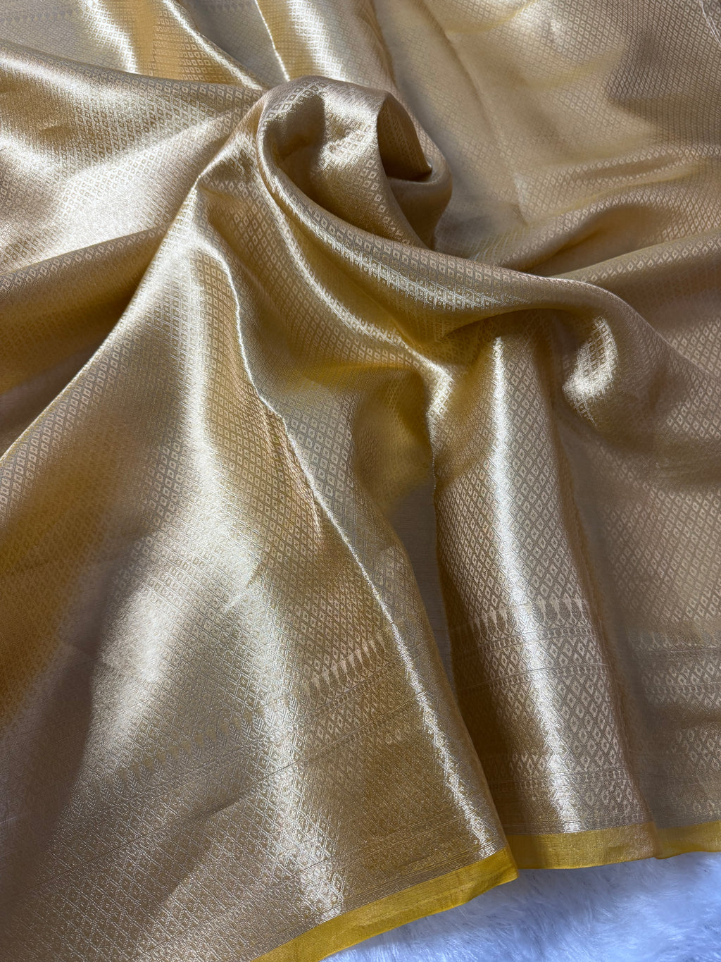 Yellow Tissue Silk Banarasi Saree